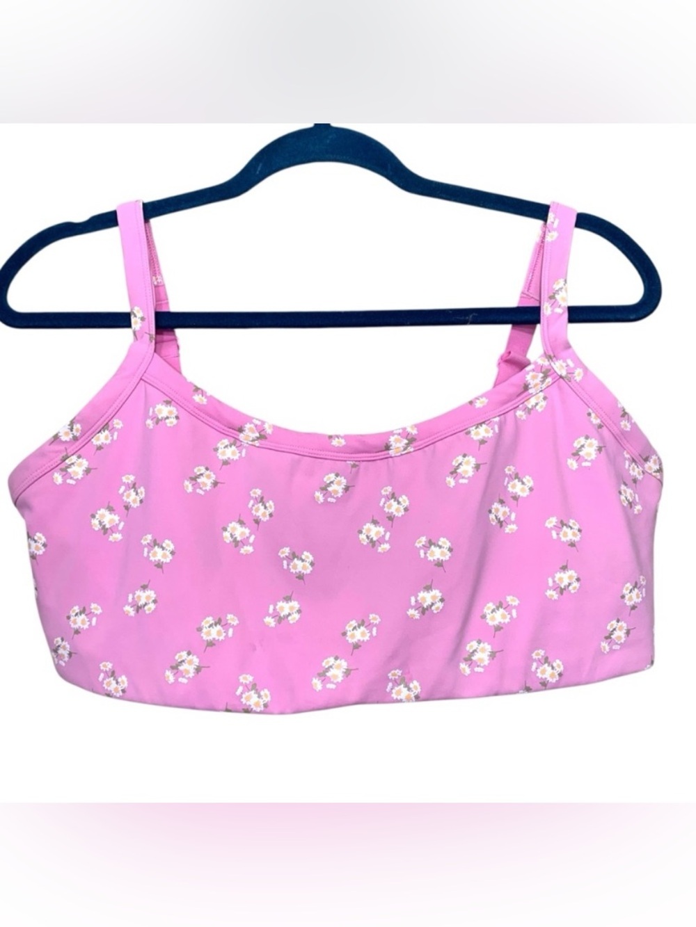 Aerie Offline Pink Floral Sport Bra Bralette Stretch Medium Support Sz XXL